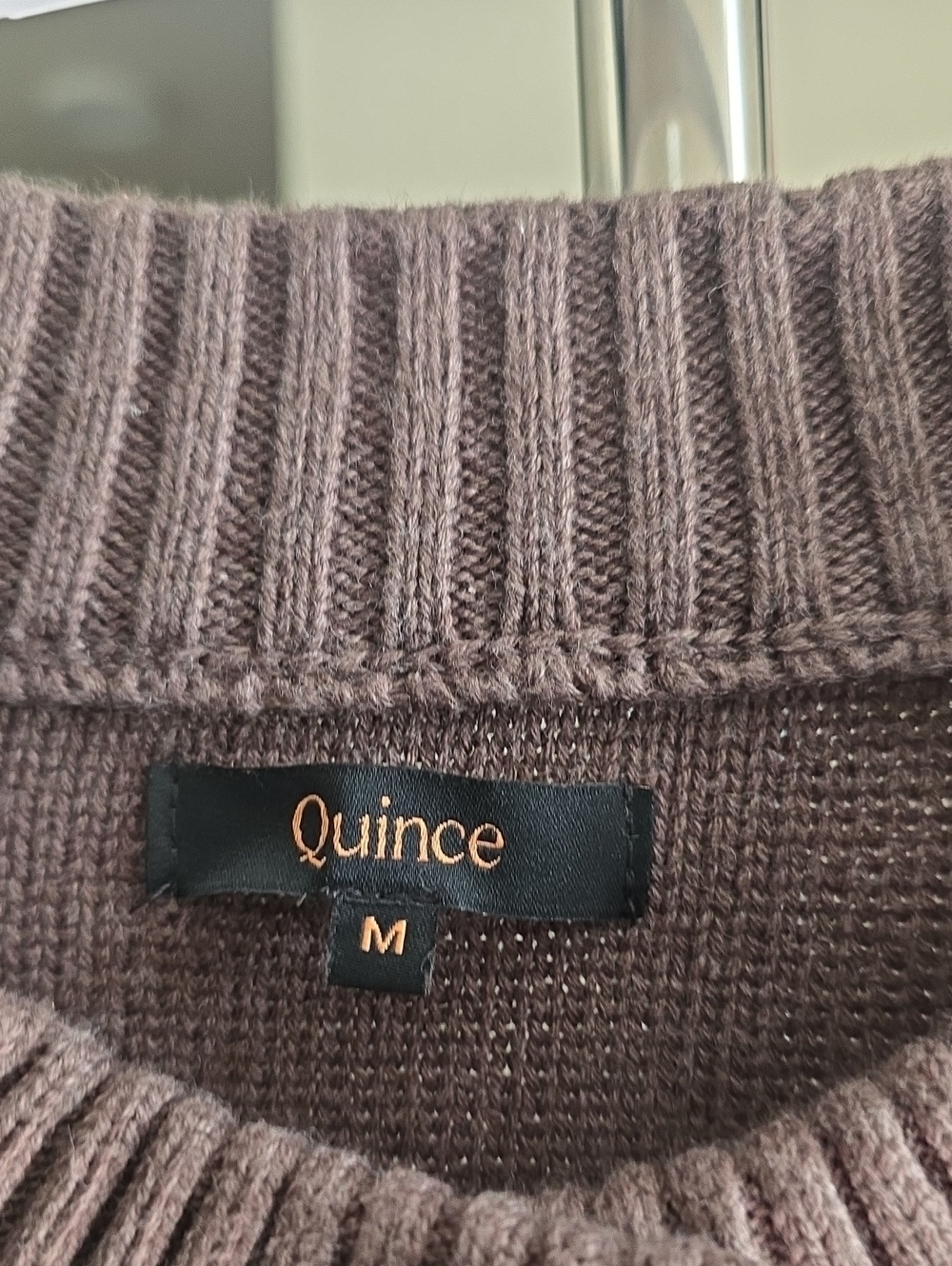 Quince cropped cardigan sweater 100% organic cotton size M - Picture 3 of 4